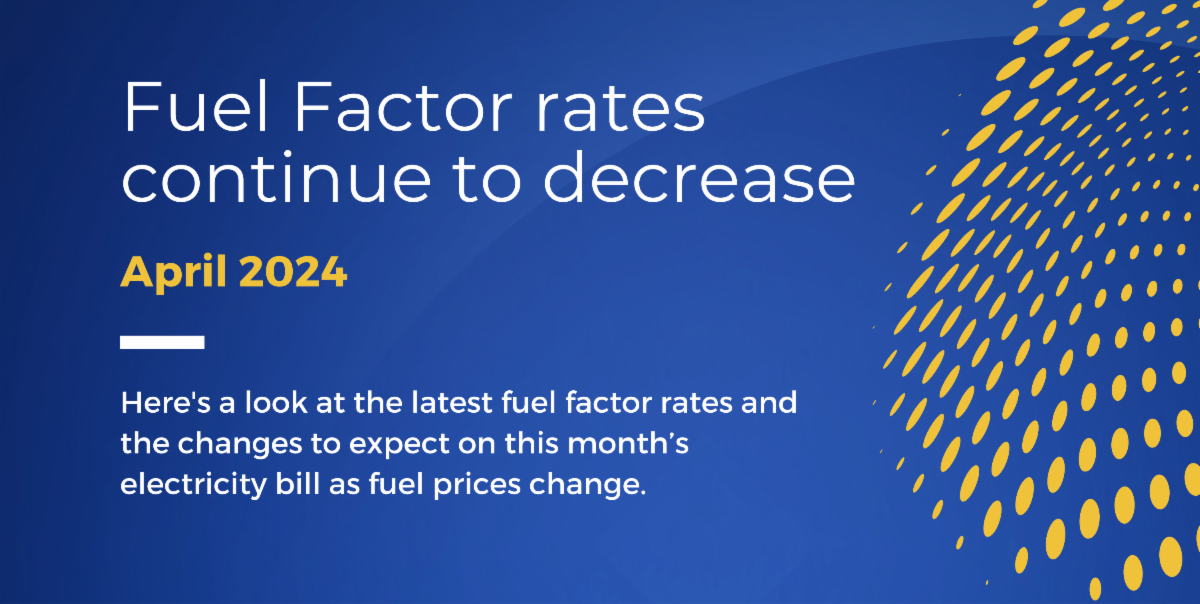 Fuel Factor Rates Continue To Decrease: April 2024