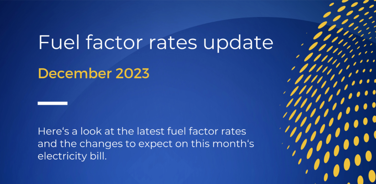 Fuel Factor Rates Update: December 2023